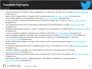 Twitter Highlights - Rapport comScore